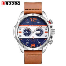 Carregar imagem no visualizador da galeria, Relogio Curren Pulseira de Couro