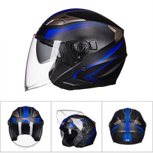 Carregar imagem no visualizador da galeria, GXT Capacete Da Motocicleta Meia Face Capacete ABS Lente Dupla