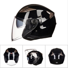 Carregar imagem no visualizador da galeria, GXT Capacete Da Motocicleta Meia Face Capacete ABS Lente Dupla