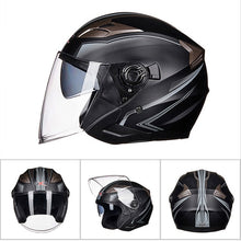 Carregar imagem no visualizador da galeria, GXT Capacete Da Motocicleta Meia Face Capacete ABS Lente Dupla