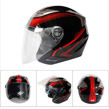 Carregar imagem no visualizador da galeria, GXT Capacete Da Motocicleta Meia Face Capacete ABS Lente Dupla