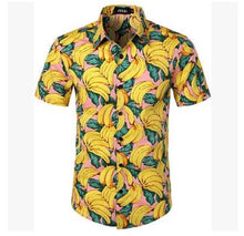 Carregar imagem no visualizador da galeria, Havaiano Camisa de Manga Curta dos homens de Verão Floral