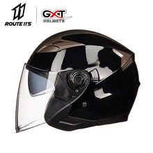 Carregar imagem no visualizador da galeria, GXT Capacete Da Motocicleta Meia Face Capacete ABS Lente Dupla